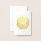 フラワーオブライフ – マンダラインドスタイル1 箔カード (裏面封筒付き)