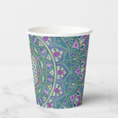 フラワーオブライフ – マンダラインドスタイル1 紙コップ (裏面)