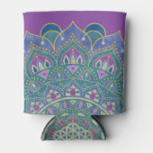 フラワーオブライフ – マンダラインドスタイル1 缶クーラー (正面)