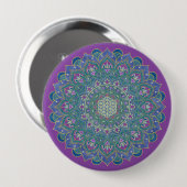 フラワーオブライフ – マンダラインドスタイル1 缶バッジ (正面&裏面)