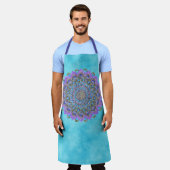 フラワーオブライフ – マンダラインドスタイル2 エプロン (着用した状態)