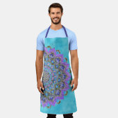 フラワーオブライフ – マンダラインドスタイル2 エプロン (着用した状態)