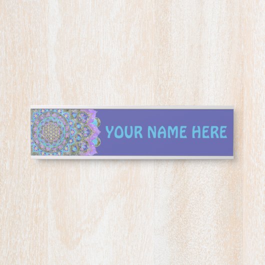 フラワーオブライフ – マンダラインドスタイル2 サインプレート (正面)