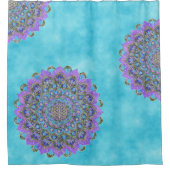 フラワーオブライフ – マンダラインドスタイル2 シャワーカーテン (正面)