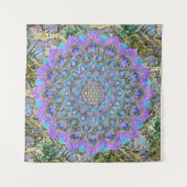 フラワーオブライフ – マンダラインドスタイル2 タペストリー (正面(横))