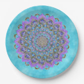 フラワーオブライフ – マンダラインドスタイル2 ペーパープレート (正面)