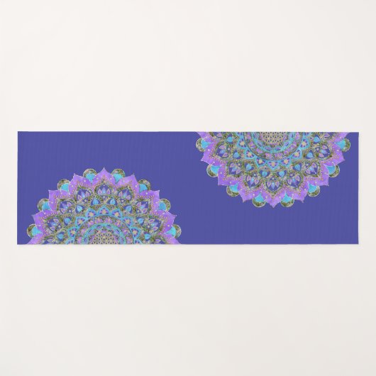 フラワーオブライフ – マンダラインドスタイル2 ヨガマット (正面(横))