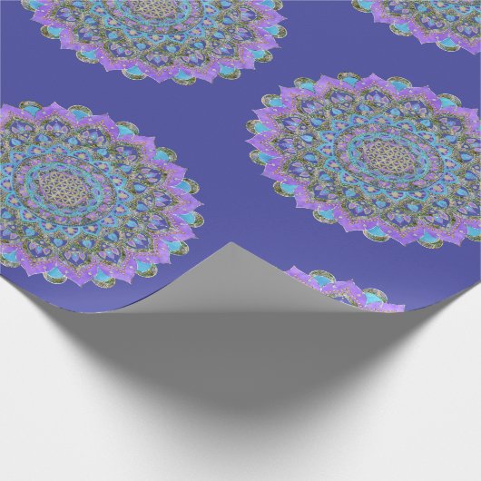 フラワーオブライフ – マンダラインドスタイル2 ラッピングペーパー (角)