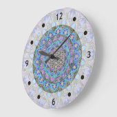 フラワーオブライフ – マンダラインドスタイル2 ラージ壁時計 (傾斜)