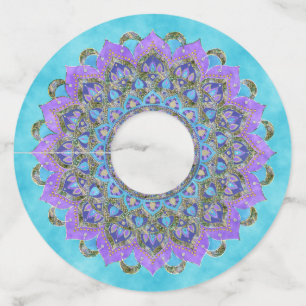 フラワーオブライフ – マンダラインドスタイル2 ワイングラスタグ