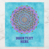 フラワーオブライフ – マンダラインドスタイル2 ワインラベル (シングルラベル)