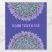 フラワーオブライフ – マンダラインドスタイル2 ワインラベル (シングルラベル)