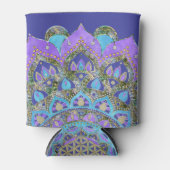 フラワーオブライフ – マンダラインドスタイル2 缶クーラー (正面)