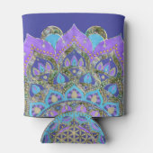 フラワーオブライフ – マンダラインドスタイル2 缶クーラー (裏面)