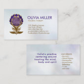 フラワーオブライフ – ロータスフラワーオーナメント 名刺 (正面/裏面)