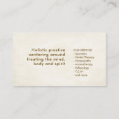 フラワーオブライフ – ロータスフラワーオーナメント  名刺 (裏面)