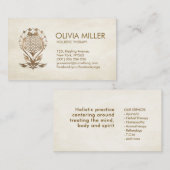 フラワーオブライフ – ロータスフラワーオーナメント  名刺 (正面/裏面)