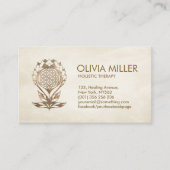 フラワーオブライフ – ロータスフラワーオーナメント  名刺 (正面)