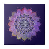 フラワーオブライフ – ヴィンテージスタイル銀河系宇宙1 タイル (正面)