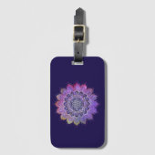 フラワーオブライフ – ヴィンテージスタイル銀河系宇宙1 ラゲッジタグ (正面縦)