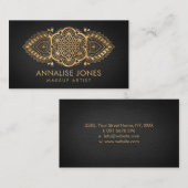 フラワーオブライフ-金ゴールドオーナメント  名刺 (正面/裏面)