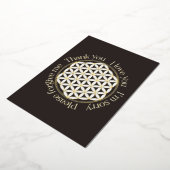 フラワーオブライフHo'oponopono黒白 箔シーズンカード (回転した状態)