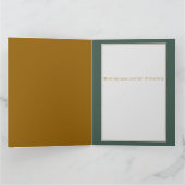 フラワーオリーブ緑の黄色エレガントのシンプルが良い カード (内部)