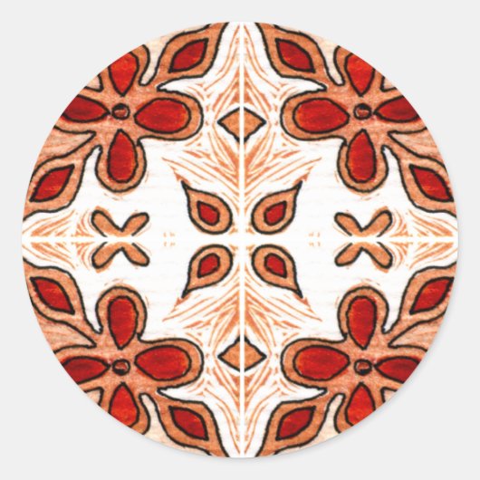 フラワーオレンインスパイアジ（ポルトガル語） ラウンドシール (正面)