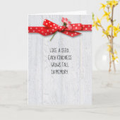 フラワーオンレッド水玉模様ボウ感謝していユー カード (黄色い花)