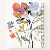 フラワーオーバーレイ – 水彩パステルフラワーズ ノートブック (裏面)