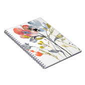 フラワーオーバーレイ – 水彩パステル花 ノートブック (右側)