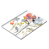 フラワーオーバーレイ – 水彩パステル花 ノートブック (左側)