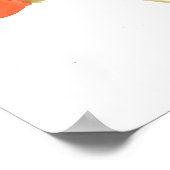 フラワーオーバーレイ – 水彩パステル花 ポスター (角)