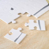 フラワーオーバーレイ – 水彩花と茎 ジグソーパズル (側面)