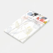 フラワーオーバーレイ – 水彩花と茎 ポストイット (アングル)