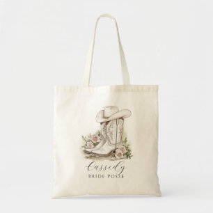 フラワーカウガールハットブーツ花嫁仲間  トートバッグ