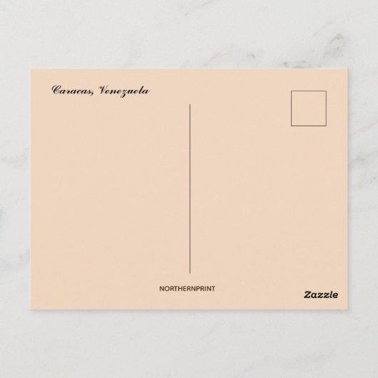 フラワーカラカスと家ベネズエラ ポストカード (裏面)