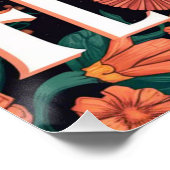 フラワーカラフルアーインスパイアト文字 ポスター (コーナー)