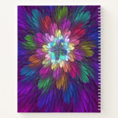 フラワーカラフルサイケデリック抽象芸術のフラクタル名 ノートブック (裏面)