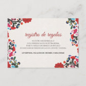フラワーカラフルスペインの結婚式 エンクロージャーカード (正面)