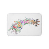 フラワーカラフルズブーケキリンスケッチモダン バスマット (正面)