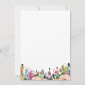 フラワーカラフルベビースプリンク招待状カード 招待状 (裏面)