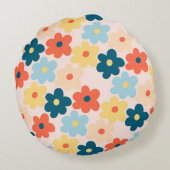 フラワーカラフルボホシック ラウンドクッション (裏面)