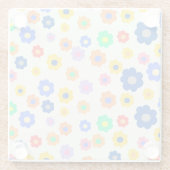 フラワーカラフルボホレトロ春&サマーデコール ガラスコースター (裏面)