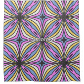 フラワーカラフル花びらサンダー_コーブ シャワーカーテン (正面)