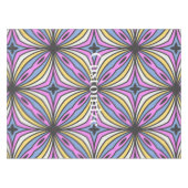 フラワーカラフル花びらサンダー_コーブ テーブルクロス (正面(横))