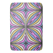 フラワーカラフル花びらサンダー_コーブ バスマット (正面縦)