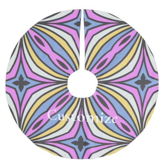 フラワーカラフル花びらサンダー_コーブ ブラッシュドポリエステルツリースカート (正面)