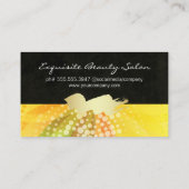 フラワーカラフル金ゴールドブラシ 予約カード (裏面)