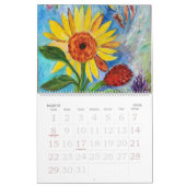 フラワーカレンダーオリジナルスケッチ カレンダー (3月 2026)